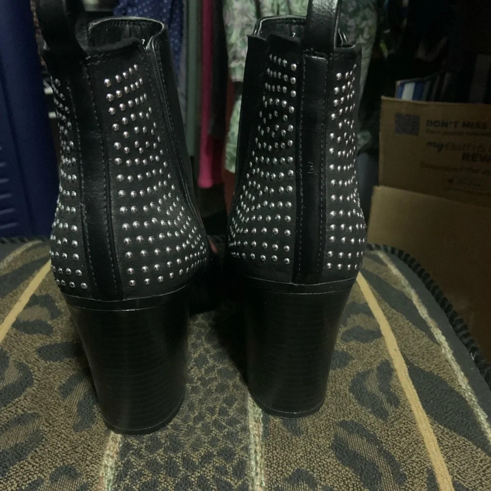Studded faux leather booties - Picture 3 of 4